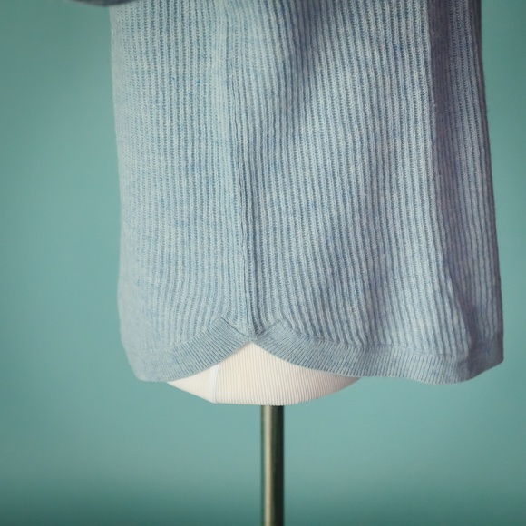 Vince S Light Blue Wool Cashmere Boat Neck Sweater - Picture 3 of 6